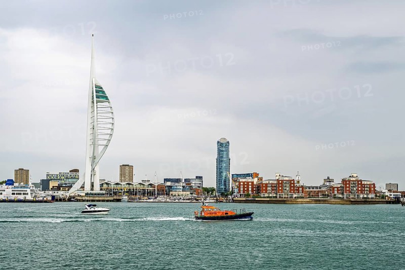 Portsmouth Harbour over Spinnaker Tower, Portsmouth, Gosport, England, United Kingdom