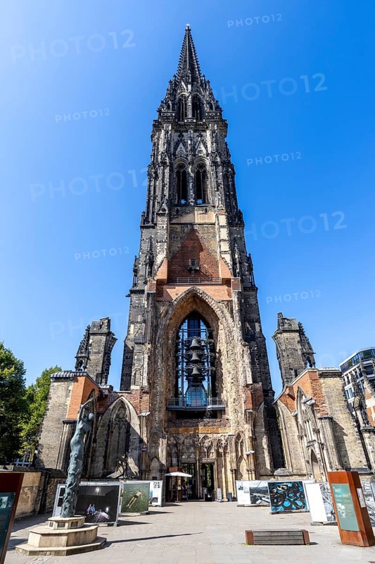 Former main church of St. Nikolai at Hamburg's Hopfenmarkt, Hamburg, Germany