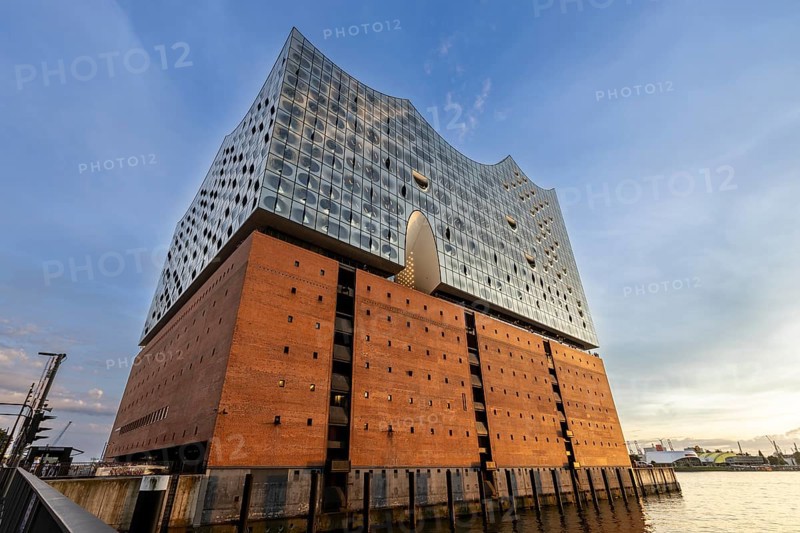 Façade of the Elbe Philharmonic Hall, Hafencity, Hamburg, Germany