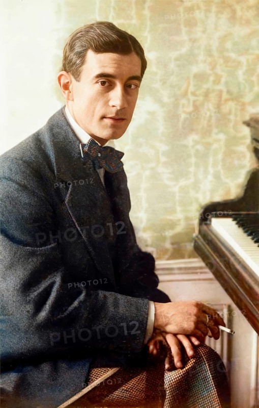 Joseph Maurice Ravel, 1875 – 1937, French composer, pianist and conductor, leading musician in Impressionism, digitally edited after Roland-Manuel