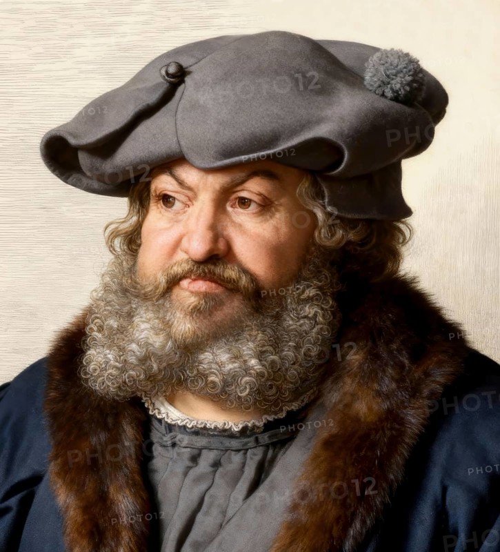 Frederick III or Frederick the Wise, 1463 - 1525, Prince-elector of Saxony, digitally edited after Albrecht Dürer, Friedrich III. oder Friedrich der Weise, 1463 - 1525, Kurfürst von Sachsen