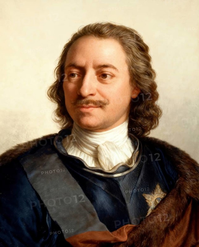 Portrait of Peter the Great, Peter I or Pyotr Alexeyevich Romanov, 1672-1725, Emperor of the Russian Empire, digitally optimized