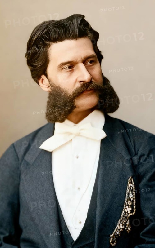 Johann Baptist Strauss II, 1825 – 1899, Austrian composer and violinist, Paris 1867, digitally edited according to a photograph