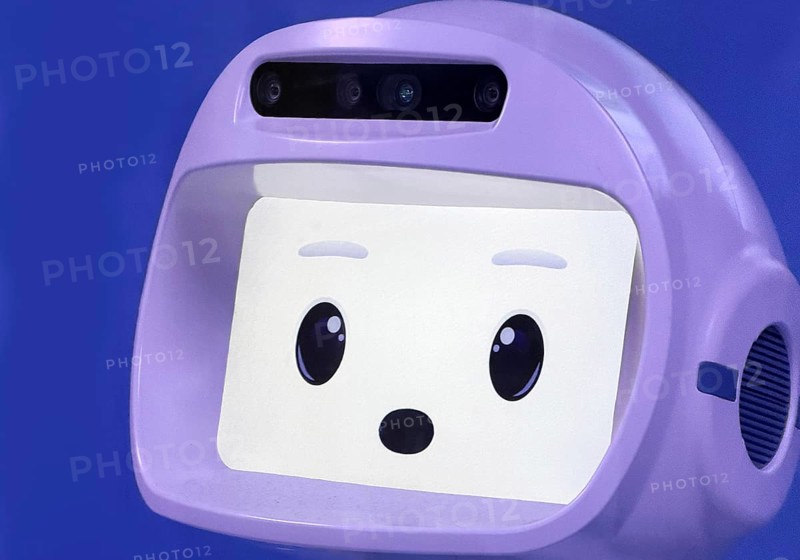QtRobot is an expressive social robot that was developed for autistic people and speaks with a child's voice, child scheme, AI, exhibition, Germany