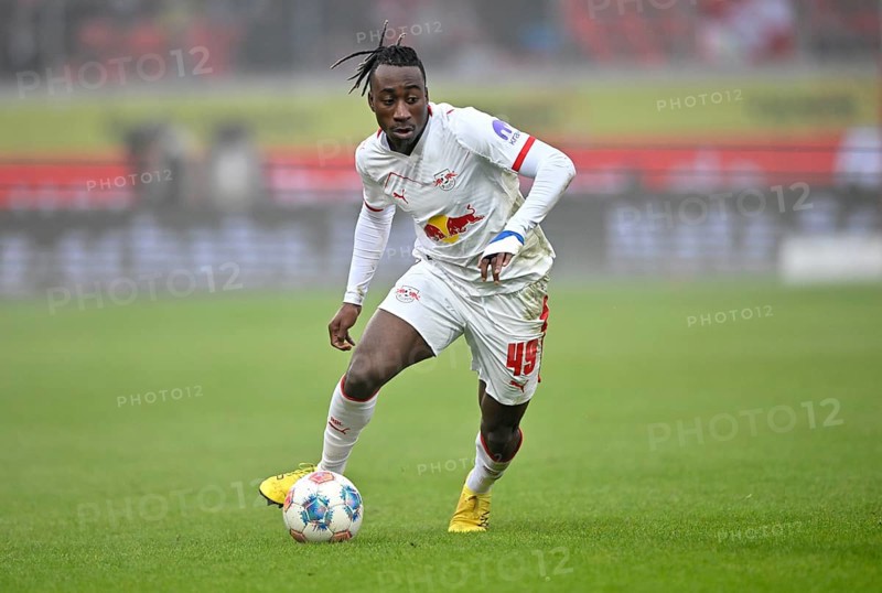Yan Diomande RasenBallsport Leipzig RBL (49) Action on the ball Football Bundesliga, Voith-Arena, Heidenheim, Baden-Württemberg, Germany
