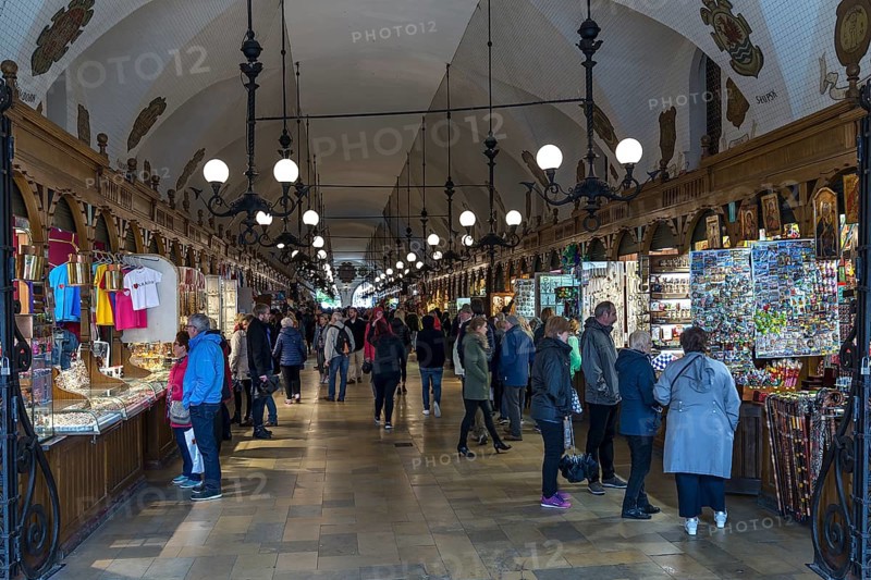 Cloth halls with souvenir shops, Krakow, Poland
