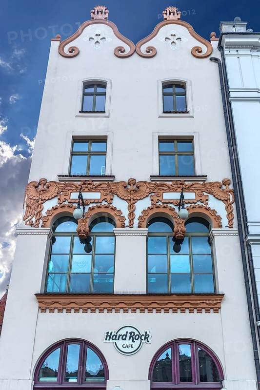 Art Nouveau façade around 1900, Krakow, Poland