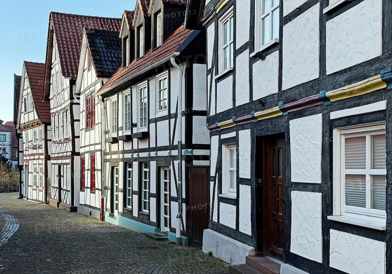Fachwerkhäuserensemble Auf den Dielen, Altstadt, Paderborn, Ostwestfalen-Lippe, North Rhine-Westphalia, Germany