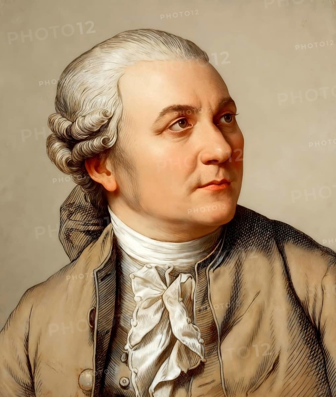 Portrait of Friedrich Gottlieb Klopstock, 1724 - 1803, German poet, digitally edited