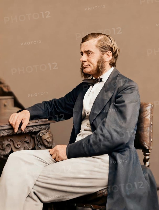 Thomas Henry Huxley, 1825 – 1895, English biologist and anthropologist, specialized in comparative anatomy, digitally edited according to a photography by Ernest Edwards