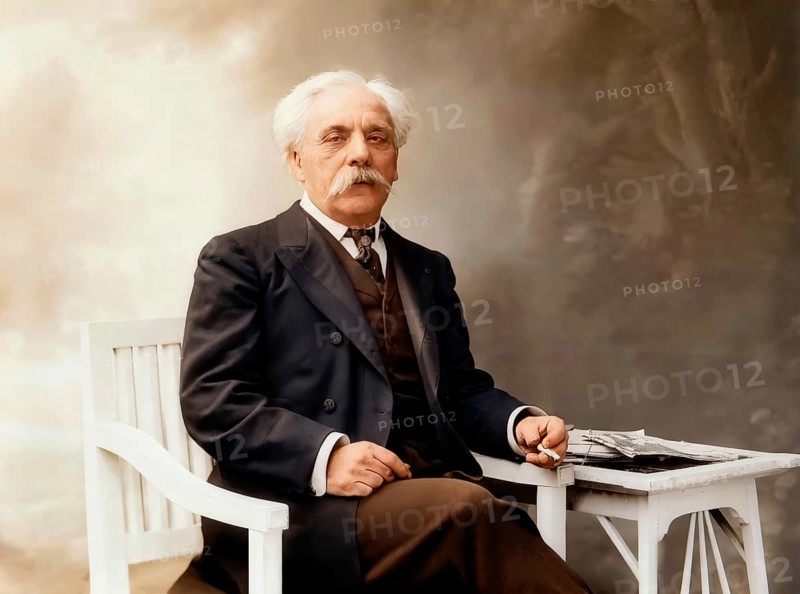 Portrait of Gabriel Urbain Fauré, 1845 – 1924, French composer, digitally edited according to a photograph by Nadar, 1905