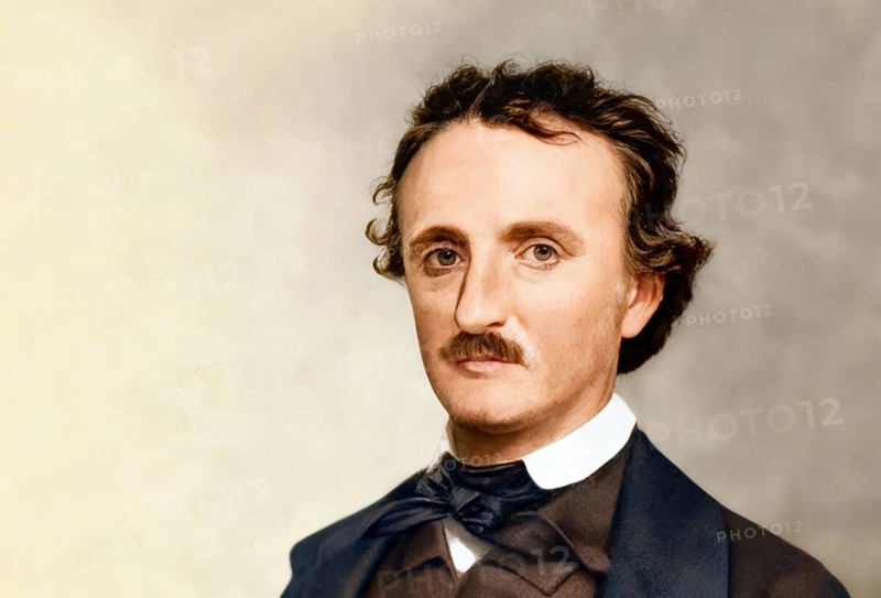 Portrait of Edgar Allan Poe, 1809 – 1849, American writer, digitally edited according to a photograph