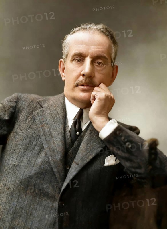 Giacomo Puccini, 1858 –1924, Italian composer, digitally edited according to a photograph by Attilio Badodi, 1924
