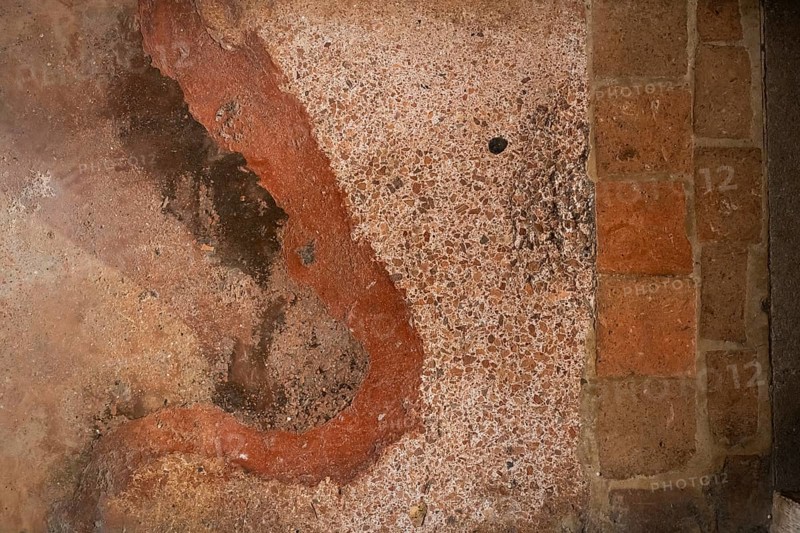 Floor, terrazzo, brick, choir room, Blaubeuren Abbey, Swabian Jura, Baden-Württemberg, Germany