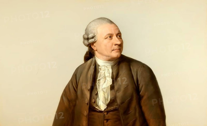 Portrait of Friedrich Gottlieb Klopstock, 1724 - 1803, German poet, digitally edited according to a painting by Jens Juel