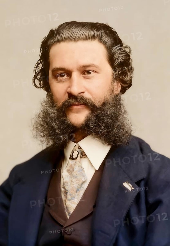 Johann Baptist Strauss II, 1825 – 1899, also known as Johann Strauss Jr, Austrian composer and violinist, digitally edited according to a photograph by Fritz Luckhardt