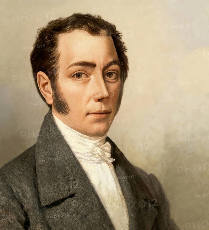 Portrait of Joseph Ritter von Fraunhofer, 1787 – 1826, German physicist and optical lens manufacturer, digitally edited