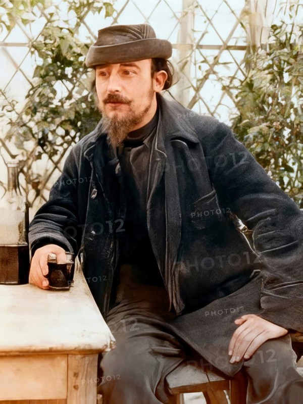 Erik Satie, 1866 – 1925, a French composer and pianist, portrait digitally edited according to a photography, late 1890s
