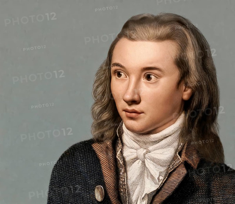 Portrait of Georg Philipp Friedrich Freiherr von Hardenberg, pseudonym and pen name Novalis, 1772 - 1801, German poet of Early German Romanticism, digitally edited