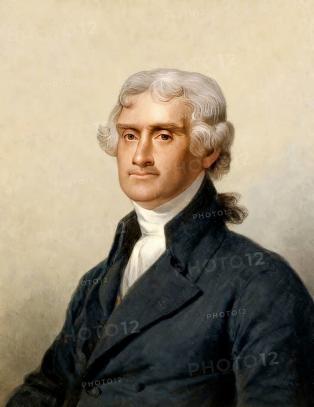 Portrait of Thomas Jefferson, 1743 - 1826, third president of the United States and principal author of the Declaration of Independence, digitally optimized