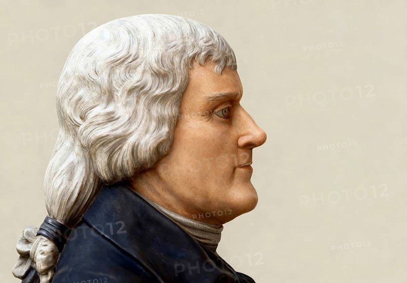 Portrait of Thomas Jefferson, 1743 - 1826, third president of the United States and principal author of the Declaration of Independence, digitally optimized based on a plaster relief by Charles L. Hogeboom