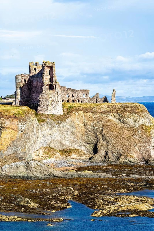 Ruins of Tantallon Castle, North Berwick, East Lothian, Scotland, UK