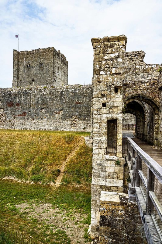 Ruins of Portchester Castle, Portchester, Fareham, Hampshire, UK