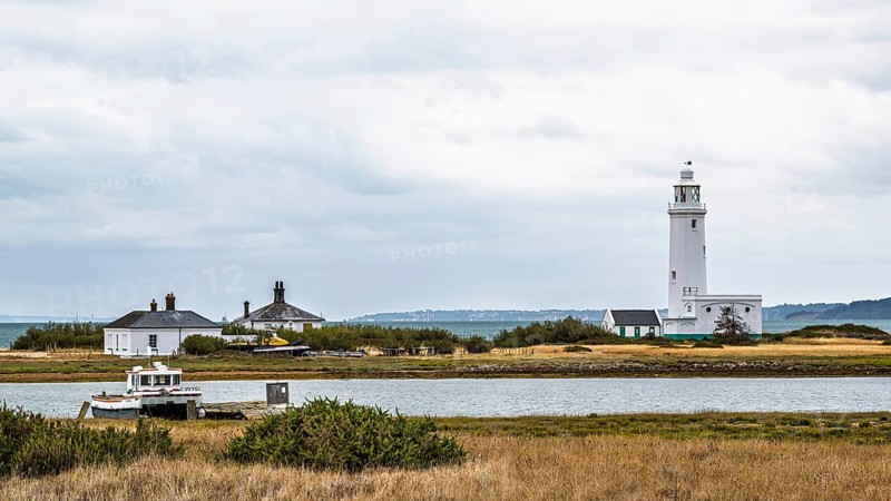 Hurst Point Lighthouse and Hurst Castle, Hurst Spit, Milford on Sea, Lymington, Hampshire, UK