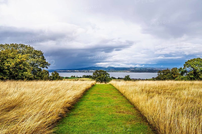 View of Forth Estuary from House of the Binns, Linlithgow, Scotland, UK