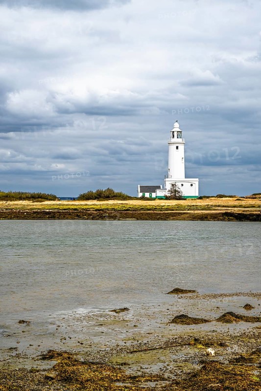 Hurst Point Lighthouse and Hurst Castle, Hurst Spit, Milford on Sea, Lymington, Hampshire, UK