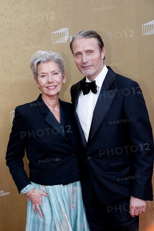 Hanne Jacobsen and Mads Mikkelsen arriving at the European Film Awards at the House of World Cultures in Berlin on 17.01.2026