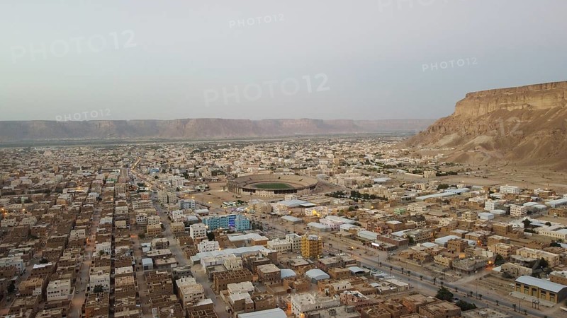 In Seiyun, Yemen on January 09, 2026, aerial drone footage shows the city of Seiyun in southern Yemen amidst ongoing military unrest and conflict. The city faces significant tension during the power struggle between the government-backed Yemeni Armed Forces and the Southern Transitional Council (STC) following recent military operations in the region, Hadhramaut, Seiyun, Yemen