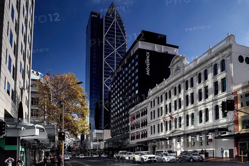 Britomart area with modern skyscrapers and urban flair, Auckland, null, New Zealand