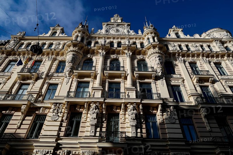 Magnificent Art Nouveau building on Elizabeth Street in Riga, Riga, Latvia