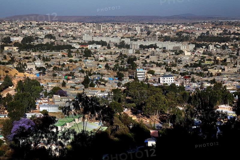 Panoramic view of a dense urban landscape, Mekele, Ethiopia