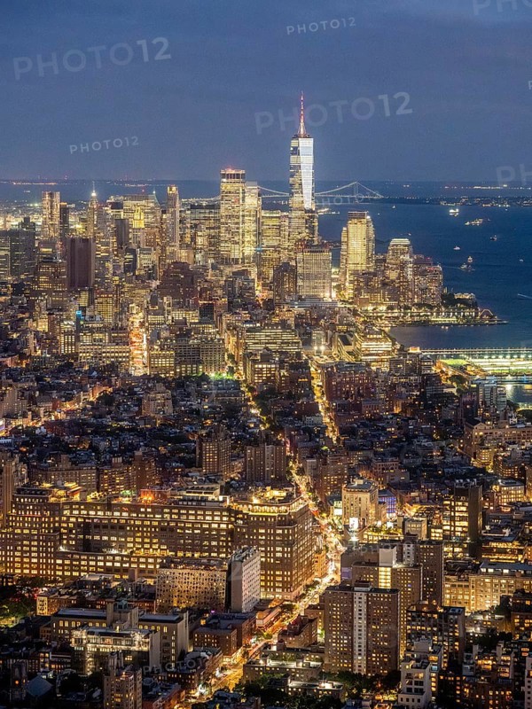 Lower Manhattan skyline, Edge, New York, USA