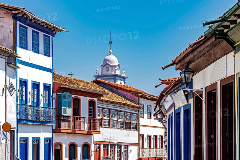 Houses and architecture of the historic city of Diamantina in Minas Gerais, Diamantina, Minas Gerais, Brazil