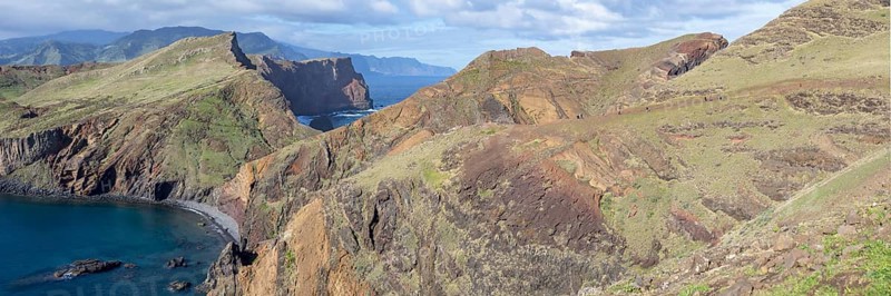Hiking trail, volcanic peninsula, Ponta de São Lourenço, Ponta de Sao Lourenco, rocky coast, Punta de San Lorenzo, Madeira, Portugal