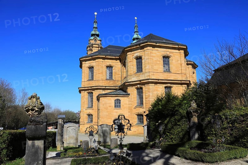 Pilgrimage church Basilica Vierzehnheiligen near Bad Staffelstein, Lichtenfels district, Gottesgarten region in the Upper Mainland, Upper Franconia, Bavaria, Germany