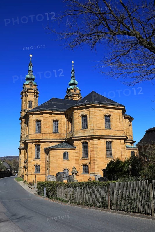 Pilgrimage church Basilica Vierzehnheiligen near Bad Staffelstein, Lichtenfels district, Gottesgarten region in the Upper Mainland, Upper Franconia, Bavaria, Germany