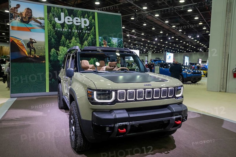 Detroit, Michigan USA - 14 January 2026 - The Jeep Moab 4xe electric vehicle on display at the Detroit Auto Show