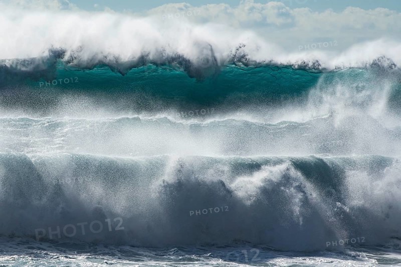 Waves on the ocean off Madeira, Jardim do Mar, Madeira, Portugal