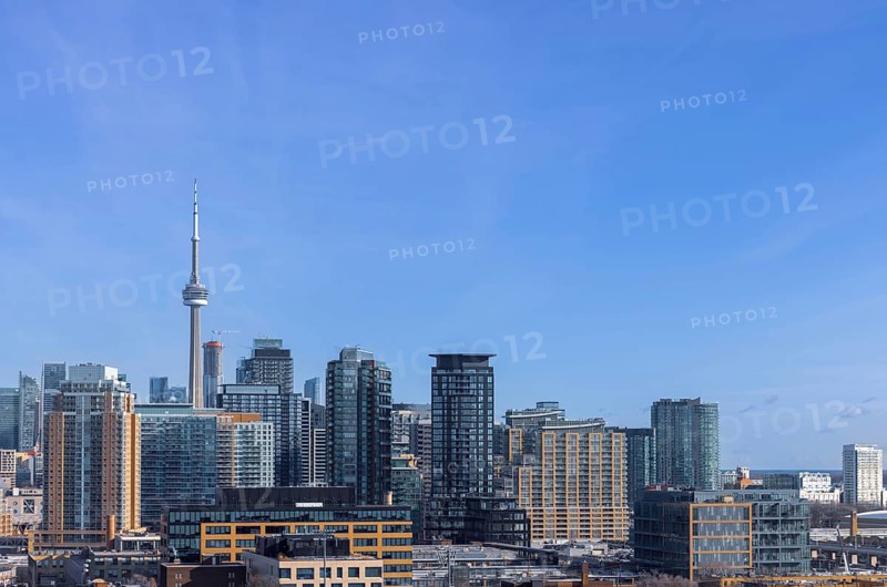 Scenic Toronto financial district business skyline and modern architecture