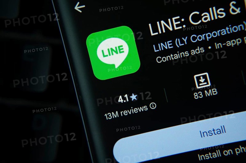 Dhaka, Bangladesh- 27 July 2025: LINE app from Google Playstore is displayed on a smartphone screen