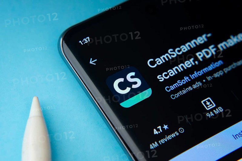 Dhaka, Bangladesh- 27 July 2025: CamScanner app from Google Playstore is displayed on a smartphone screen