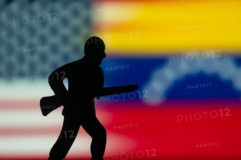 Military Presence and Border Security Silhouette - USA and Venezuela