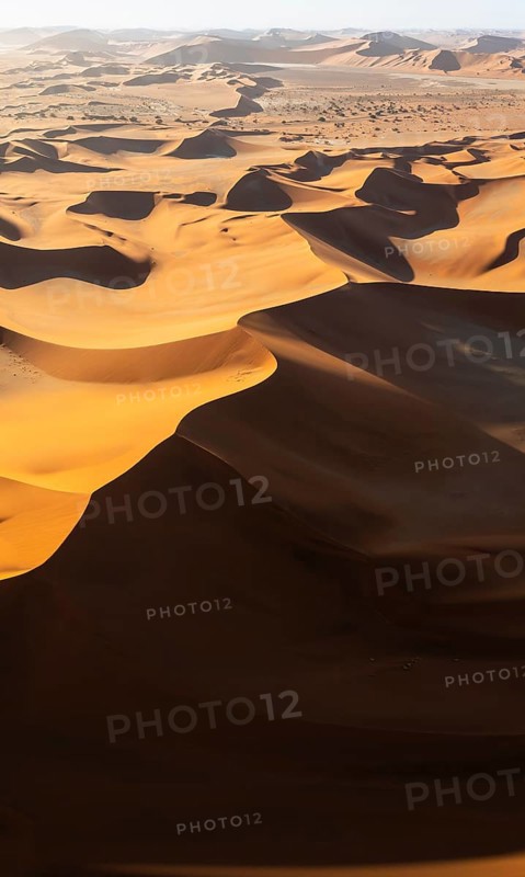 Aerial view, Dramatic sand dunes in the Namib Desert, Namib Naukluft Park, Namibia