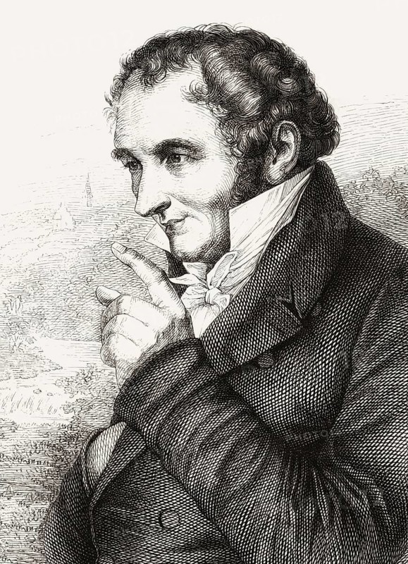 Portait of Johann Peter Hebel, 1760 - 1826, German poet, Protestant theologian and educator, Alemannic dialect poet, digitally optimized based on a painting by Carl Joseph Alois Agricola, 1814