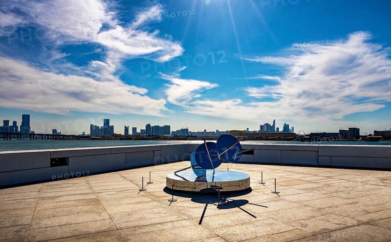 Rintaro Fuse, artwork a sundial for the night without end on the roof of Louvre Abu Dhabi, United Arab Emirates