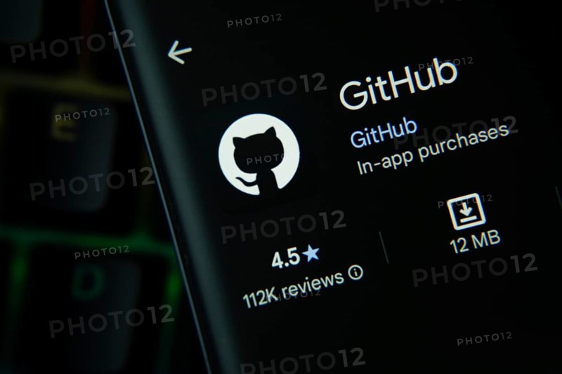 Dhaka, Bangladesh- 27 July 2025: GitHub app from Google Playstore is displayed on a smartphone screen